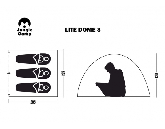 Летняя палатка JUNGLE CAMP Lite Dome 3 синий