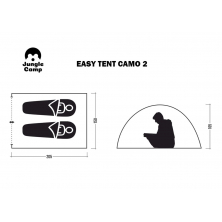 Летняя палатка JUNGLE CAMP Easy Tent Camo 2